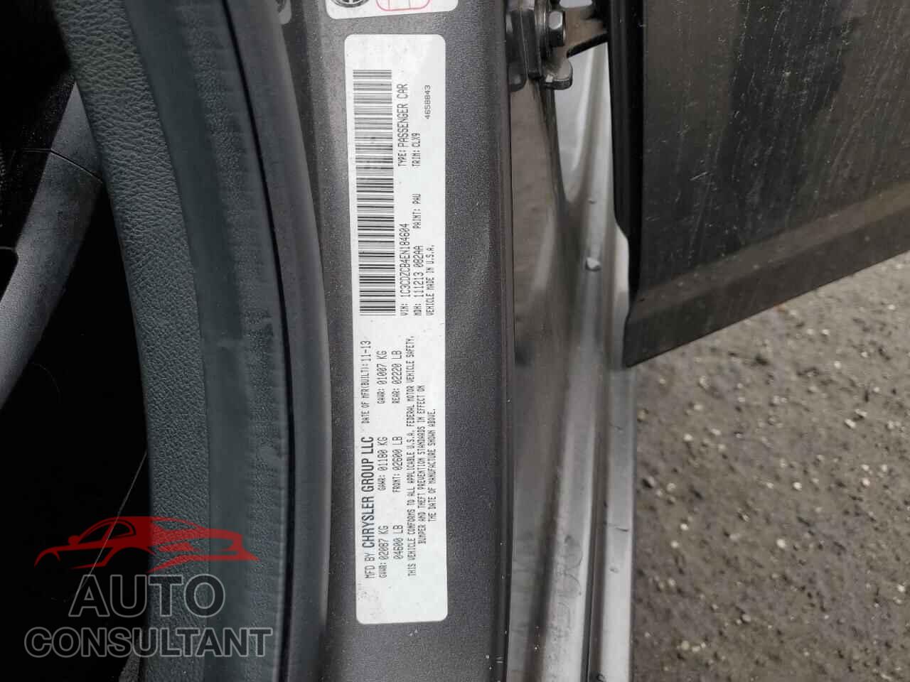 DODGE AVENGER 2014 - 1C3CDZCB4EN184604