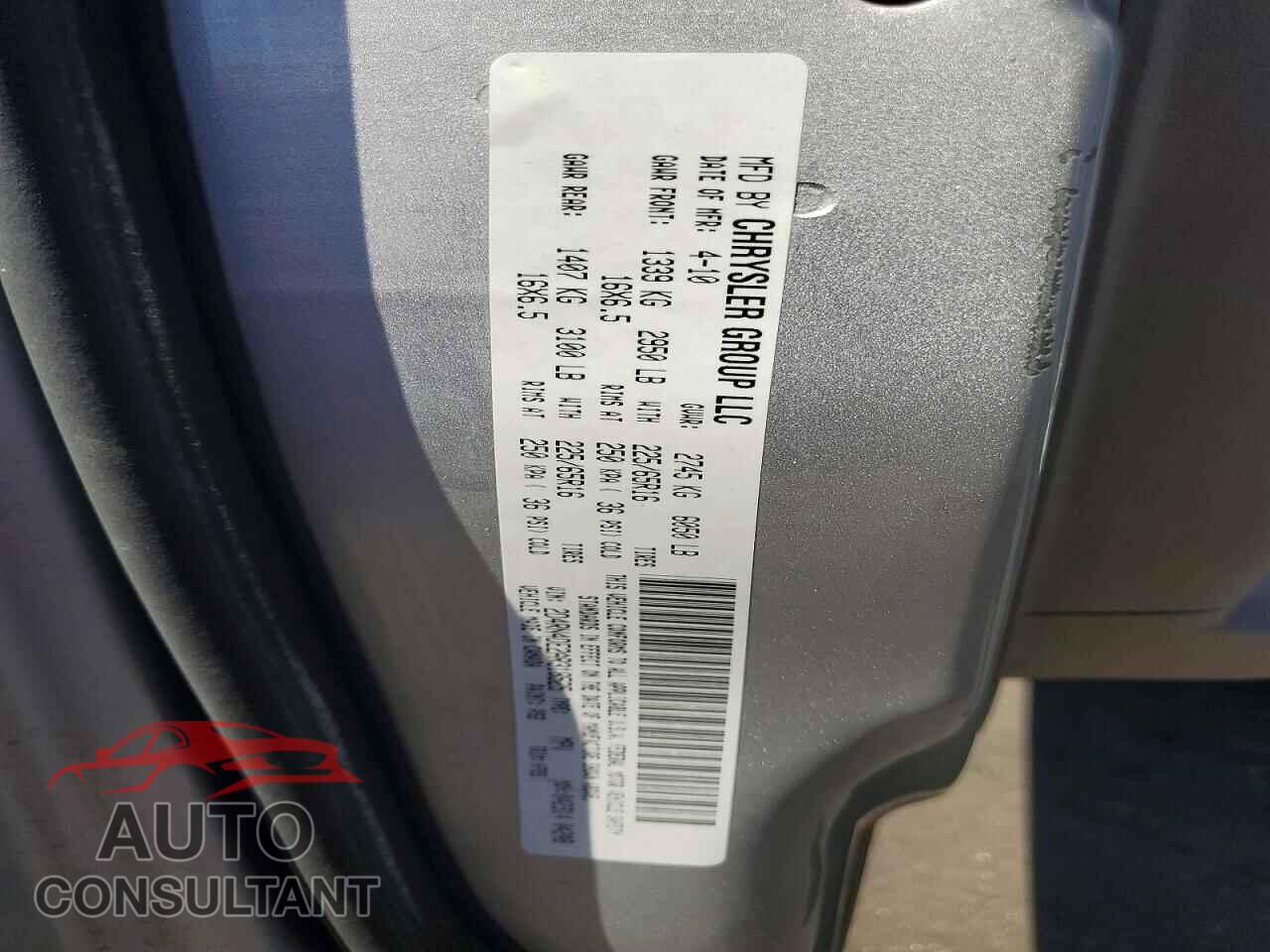 DODGE CARAVAN 2010 - 2D4RN4DE2AR318525