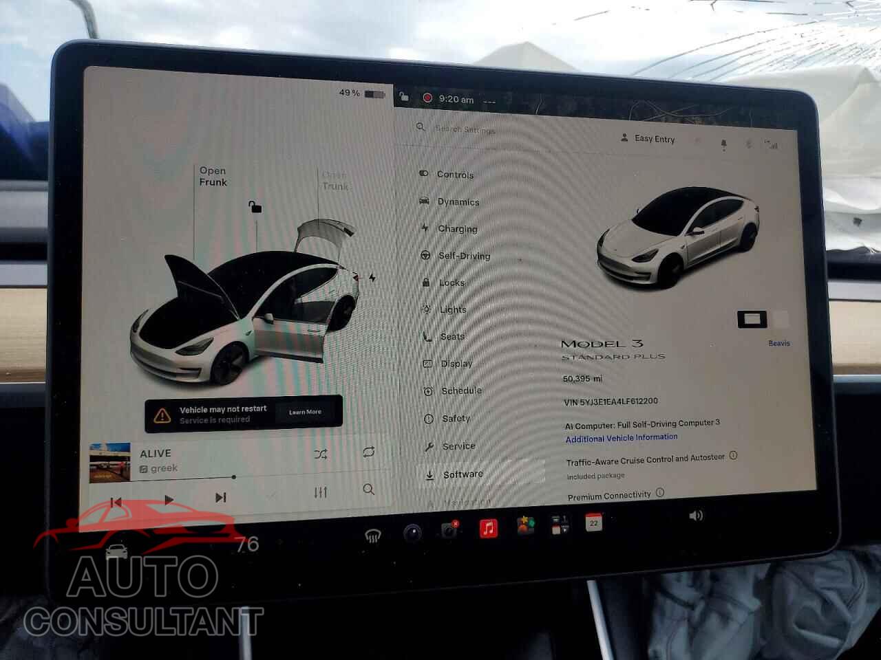 TESLA MODEL 3 2020 - 5YJ3E1EA4LF612200