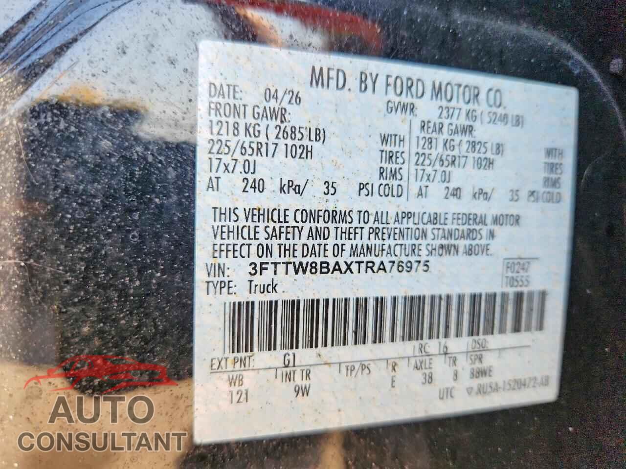 FORD MAVERICK 2026 - 3FTTW8BAXTRA76975