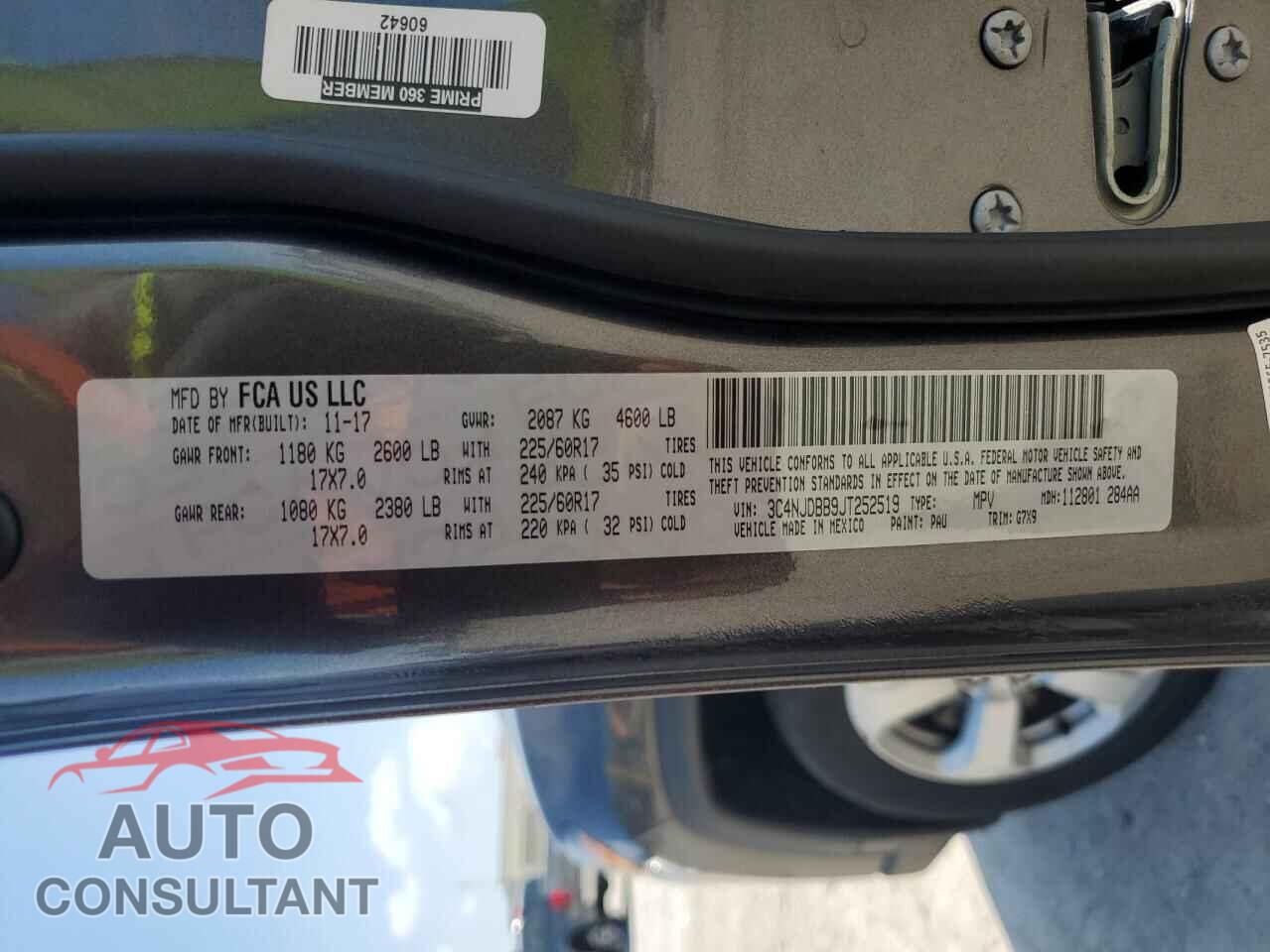 JEEP COMPASS 2018 - 3C4NJDBB9JT252519