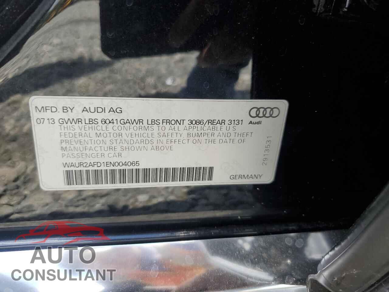 AUDI A8 2014 - WAUR2AFD1EN004065