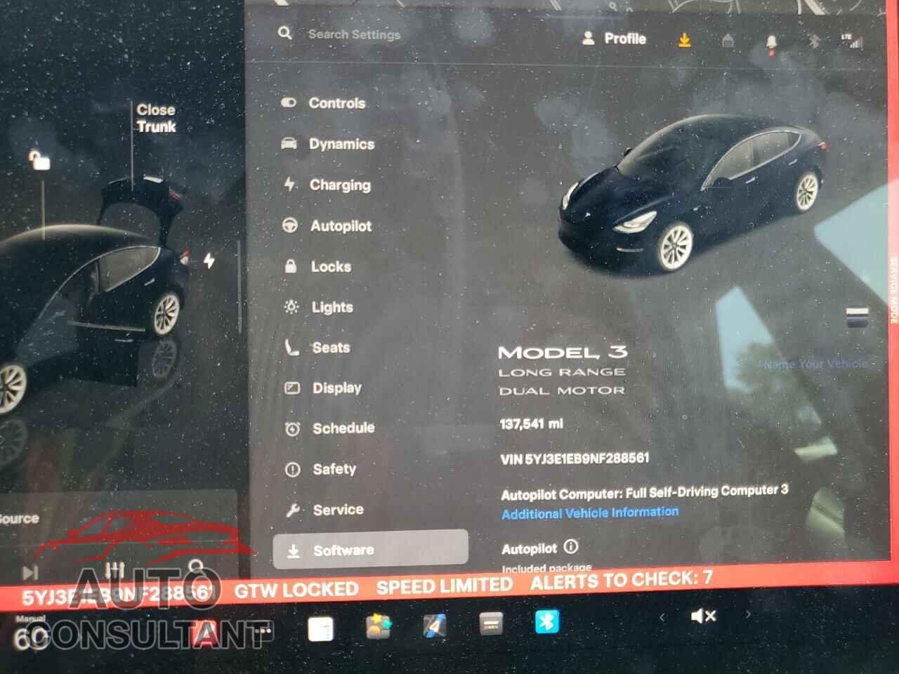TESLA MODEL 3 2022 - 5YJ3E1EB9NF288561