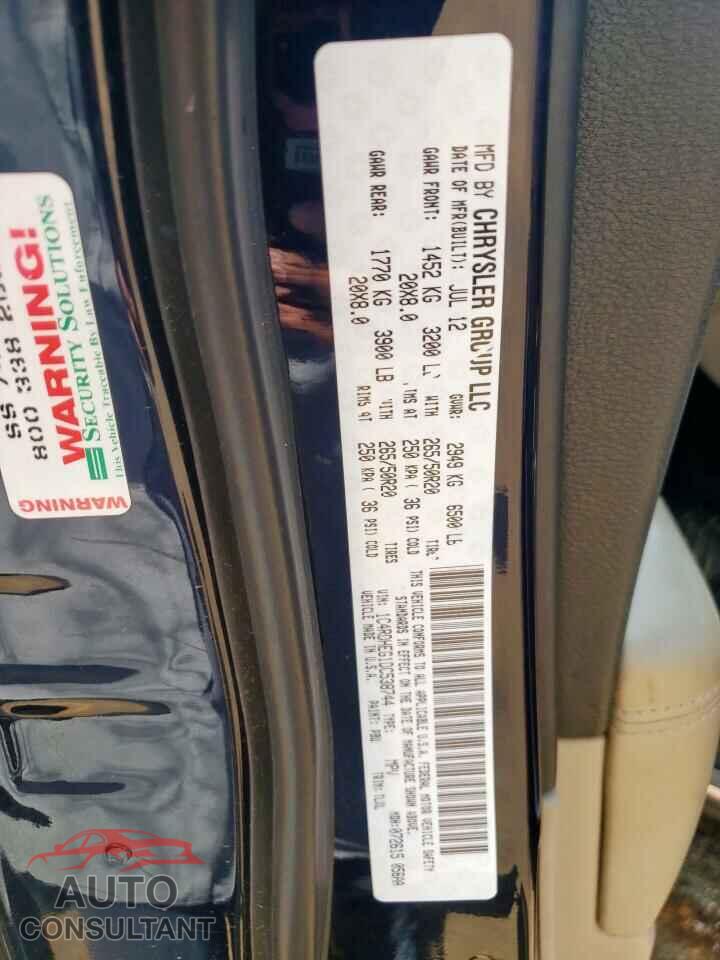 DODGE DURANGO 2013 - 1C4RDHEG1DC538744