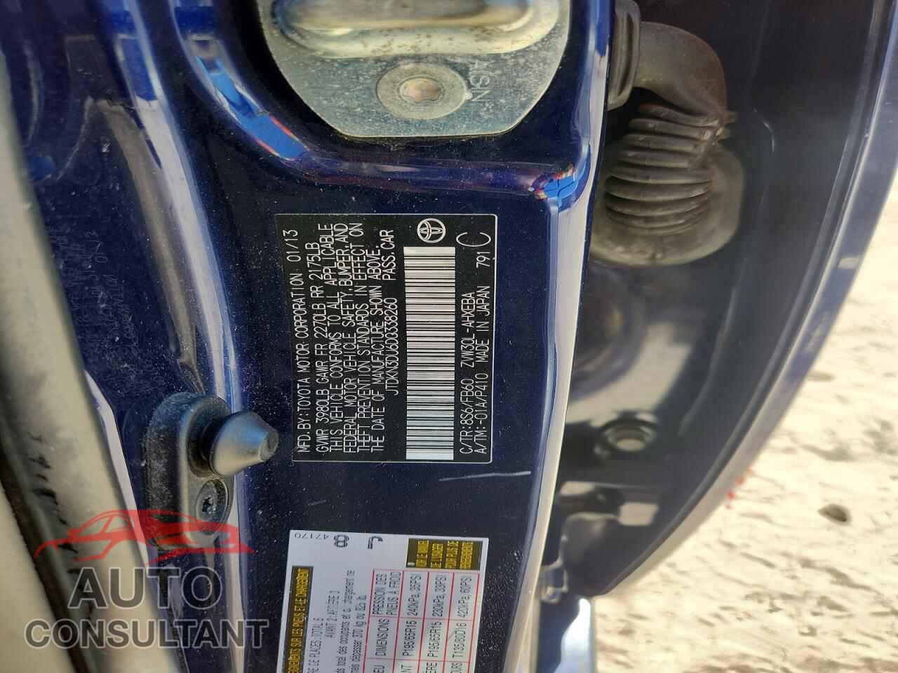 TOYOTA PRIUS 2013 - JTDKN3DU6D0338260