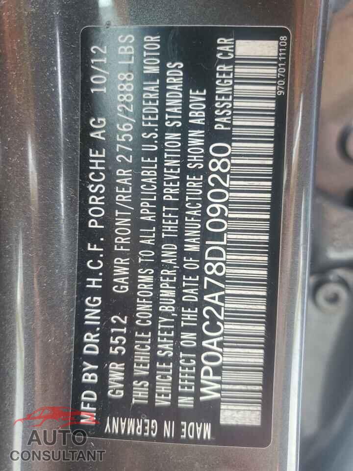 PORSCHE PANAMERA 2013 - WP0AC2A78DL090280