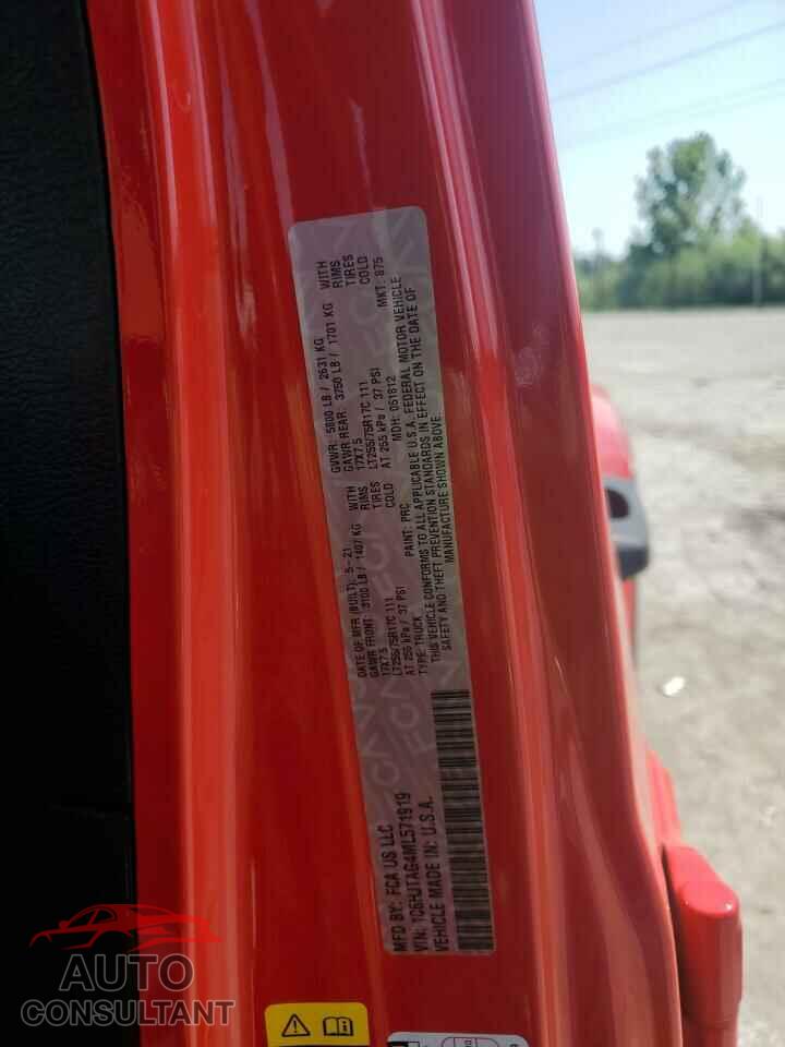 JEEP GLADIATOR 2021 - 1C6HJTAG4ML571919