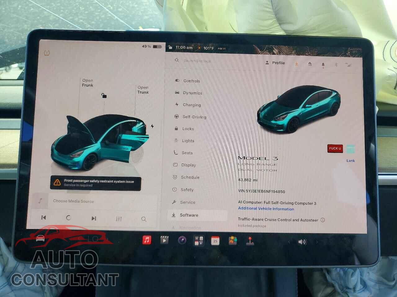 TESLA MODEL 3 2022 - 5YJ3E1EB6NF194850