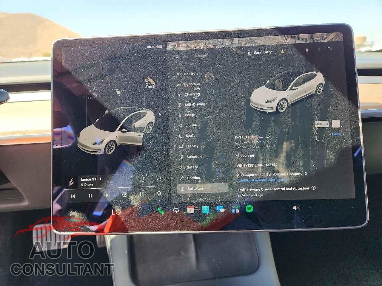 TESLA MODEL 3 2022 - 5YJ3E1EB4NF132752