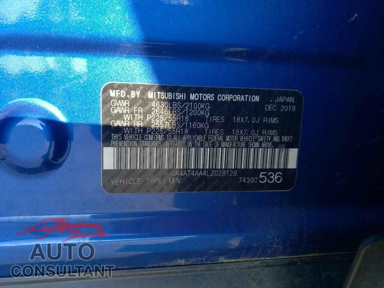 MITSUBISHI ECLIPSE 2020 - JA4AT4AA4LZ028128