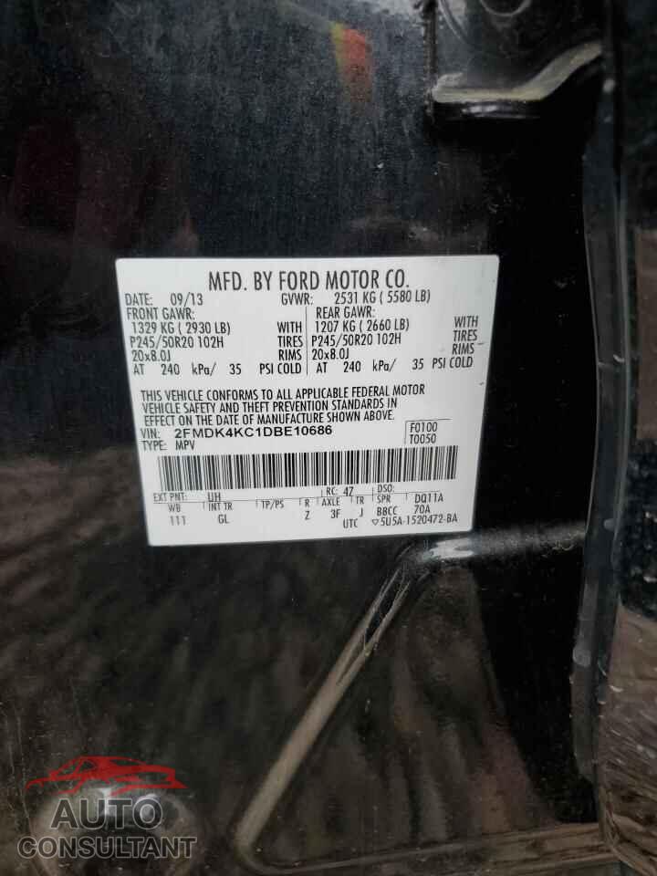 FORD EDGE 2013 - 2FMDK4KC1DBE10686