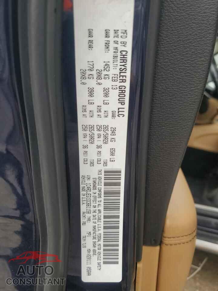 DODGE DURANGO 2013 - 1C4RDJEG1DC661158