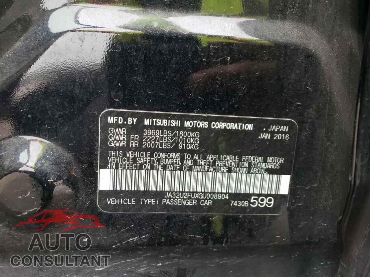 MITSUBISHI LANCER 2016 - JA32U2FUXGU008904