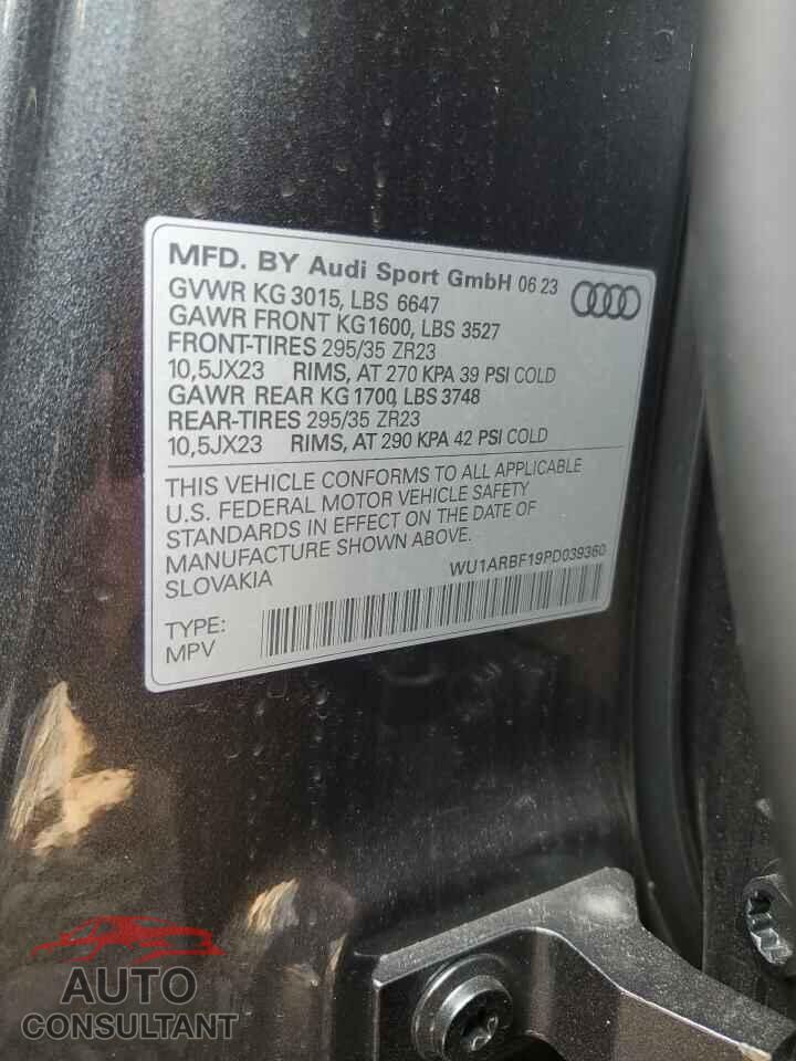 AUDI RS 2023 - WU1ARBF19PD039360