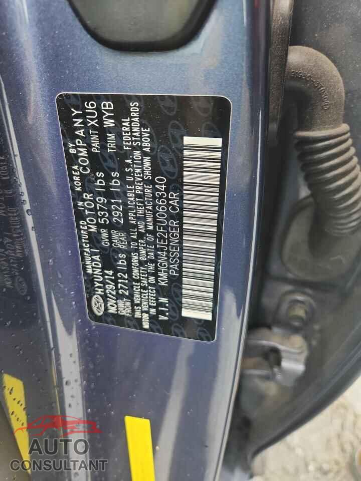 HYUNDAI GENESIS 2015 - KMHGN4JE2FU066340