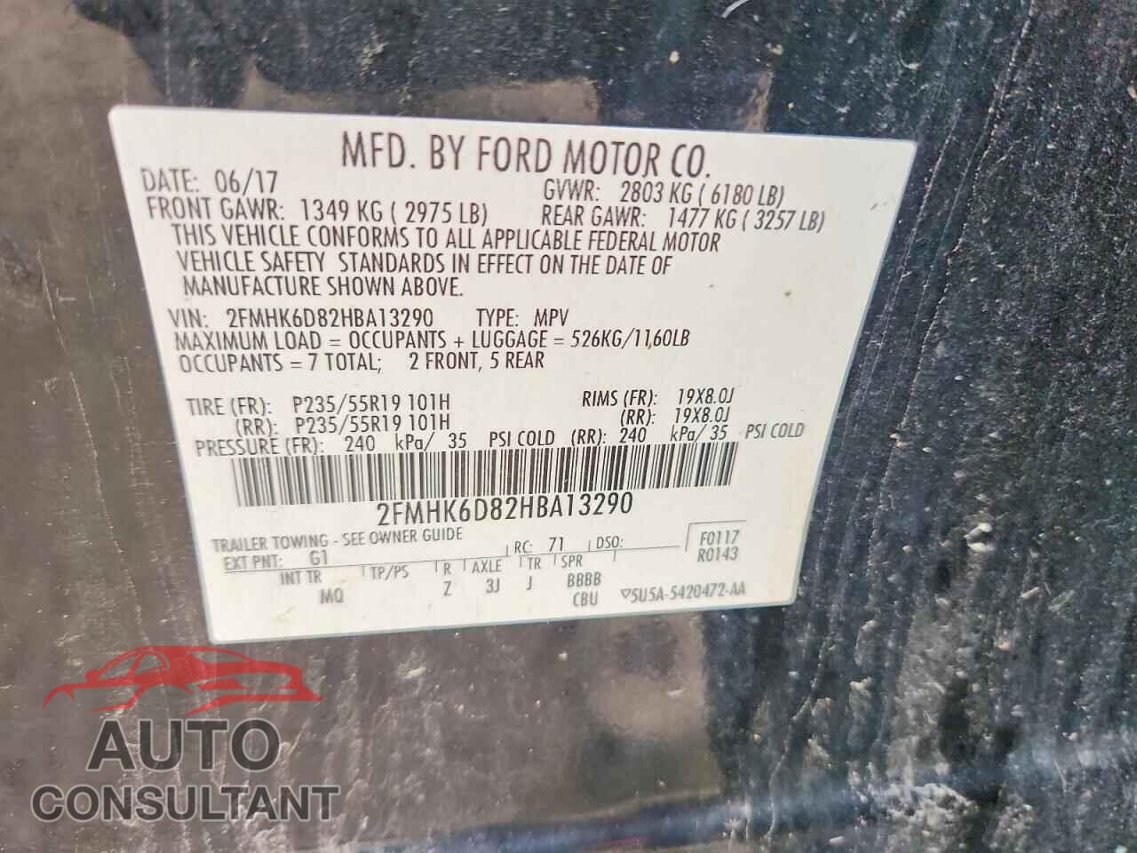 FORD FLEX 2017 - 2FMHK6D82HBA13290
