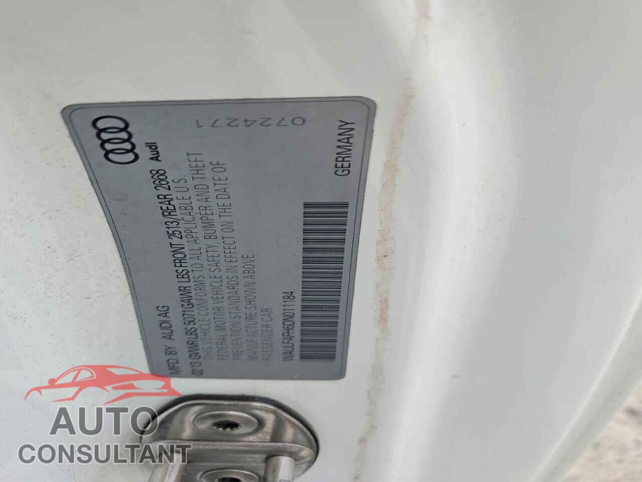 AUDI A5 2013 - WAULFAFH6DN011184