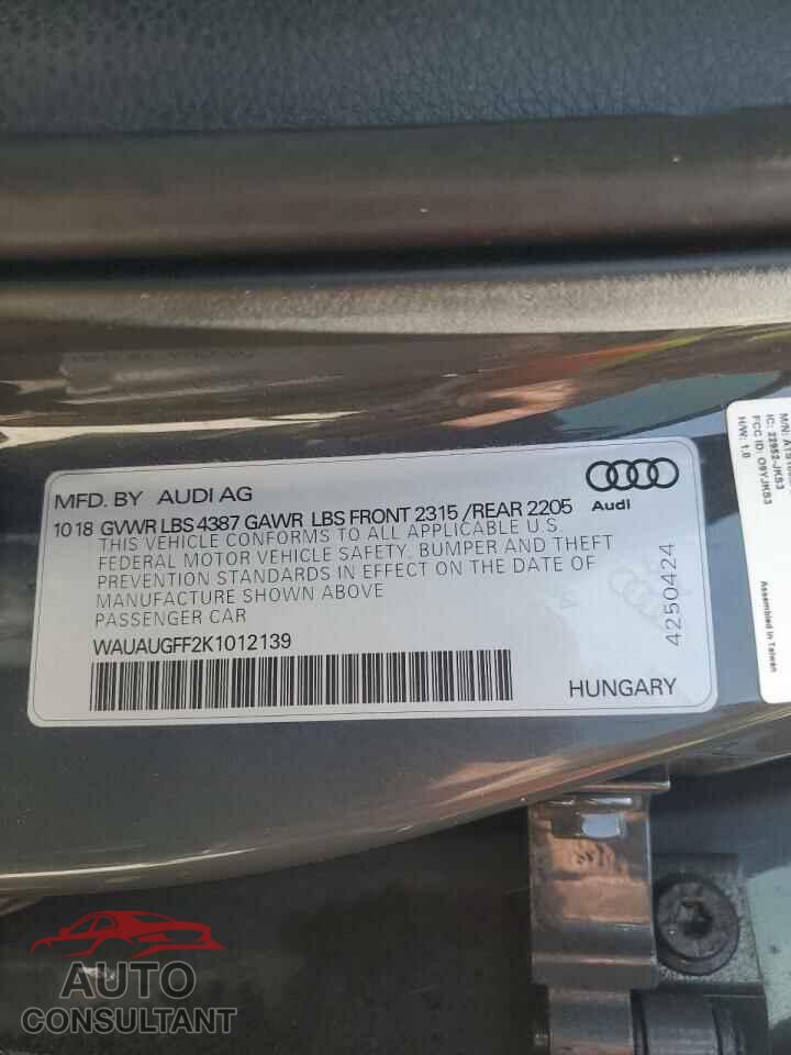 AUDI A3 2019 - WAUAUGFF2K1012139