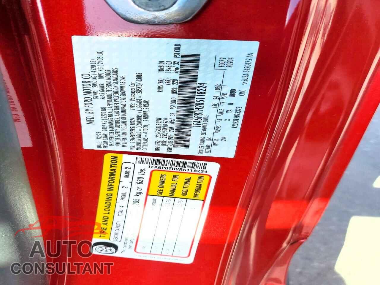 FORD MUSTANG 2024 - 1FA6P8TH2R5118224