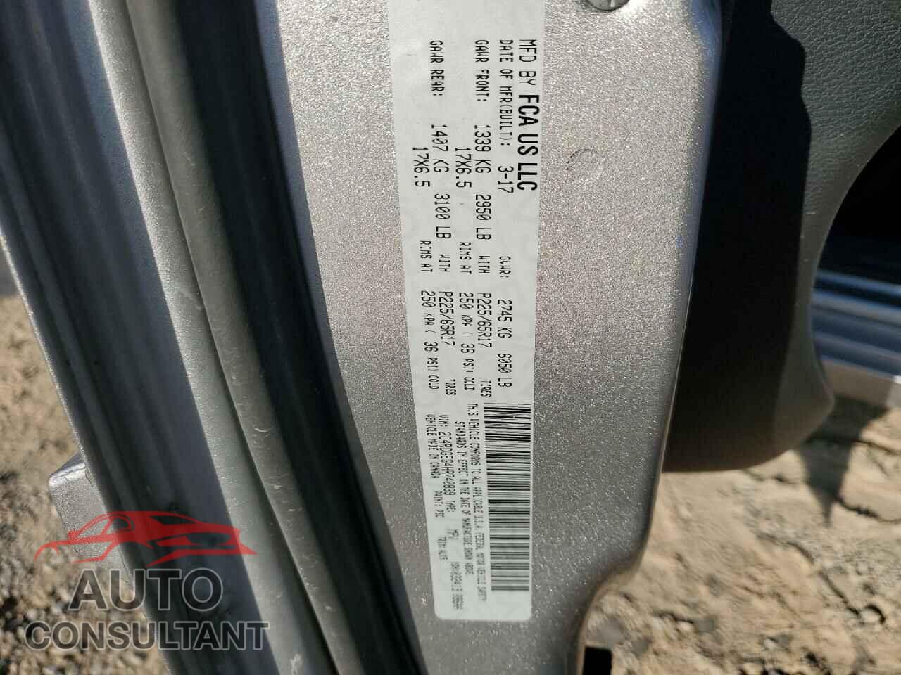 DODGE CARAVAN 2017 - 2C4RDGEG4HR740839