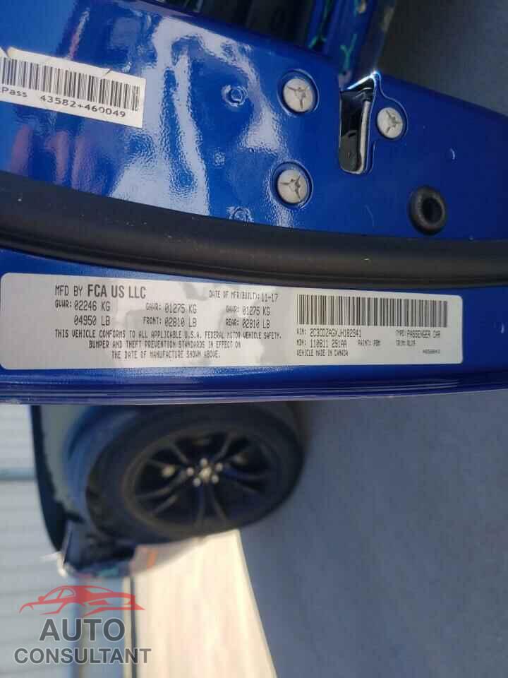 DODGE CHALLENGER 2018 - 2C3CDZAGXJH182941