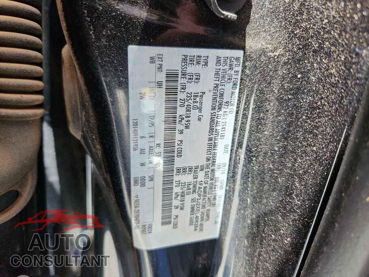 FORD FOCUS 2014 - 1FADP3J2XEL406264