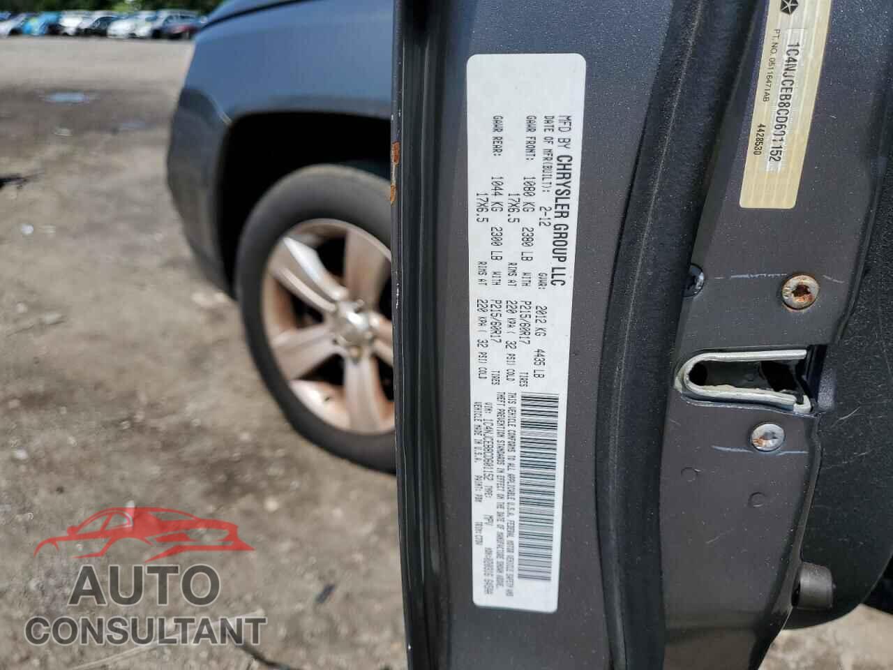 JEEP COMPASS 2012 - 1C4NJCEB8CD601152