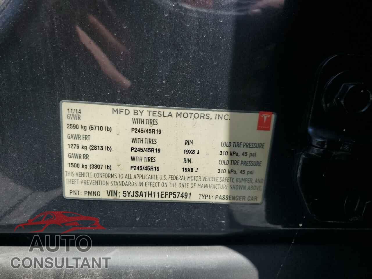 TESLA MODEL S 2014 - 5YJSA1H11EFP57491