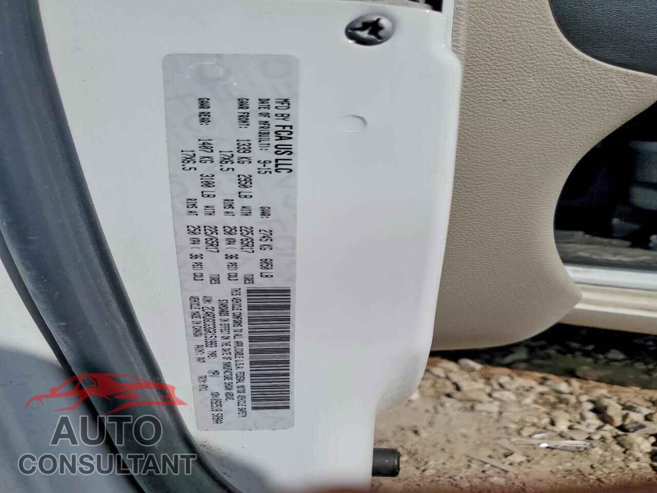 DODGE CARAVAN 2016 - 2C4RDGCG3GR151993