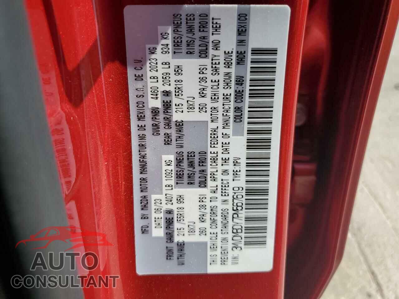 MAZDA CX30 2023 - 3MVDMBDY7PM567619