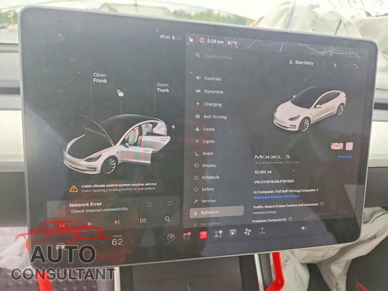 TESLA MODEL 3 2020 - 5YJ3E1EA5LF797955