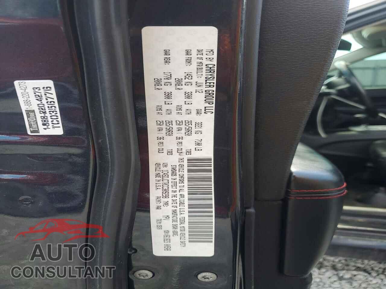 DODGE DURANGO 2012 - 1X4SDJCT0CC309298