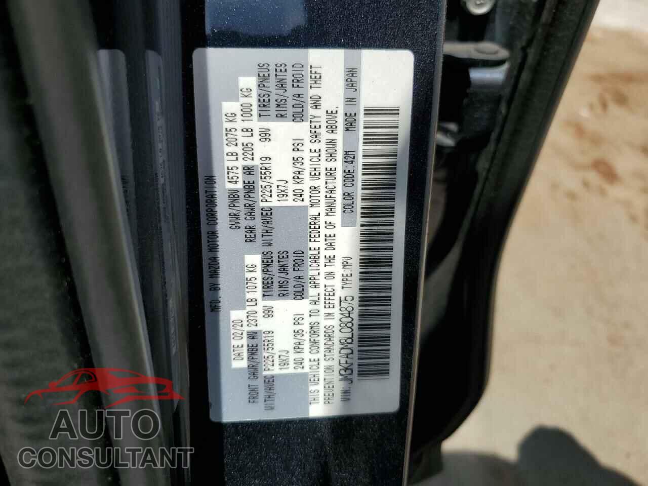 MAZDA CX-5 2020 - JM3KFADM8L0804875