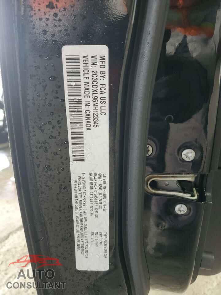 DODGE CHARGER 2022 - 2C3CDXL96NH123345