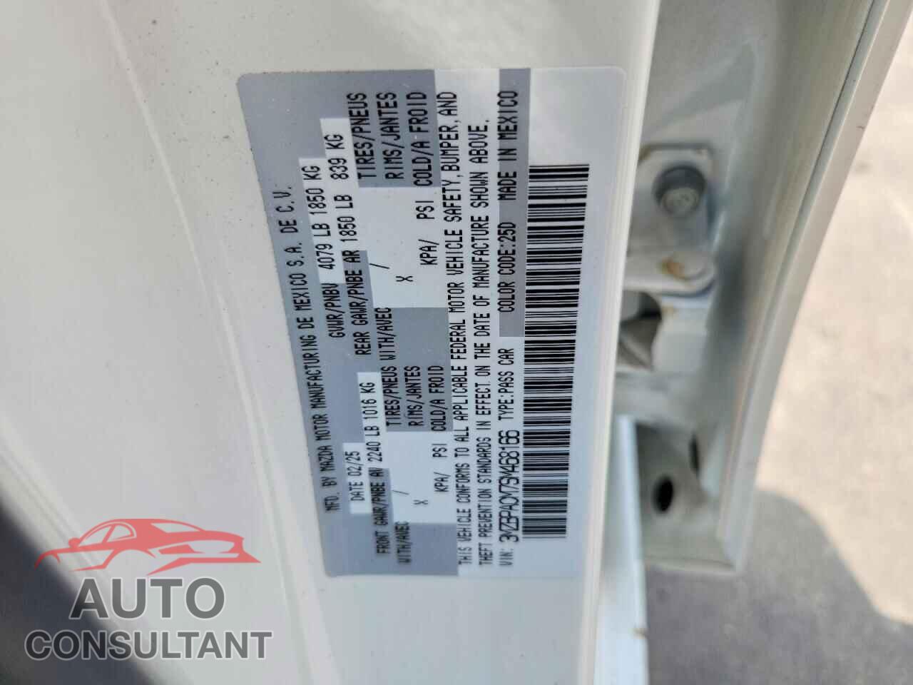 MAZDA 3 2025 - 3MZBPACM7SM468166