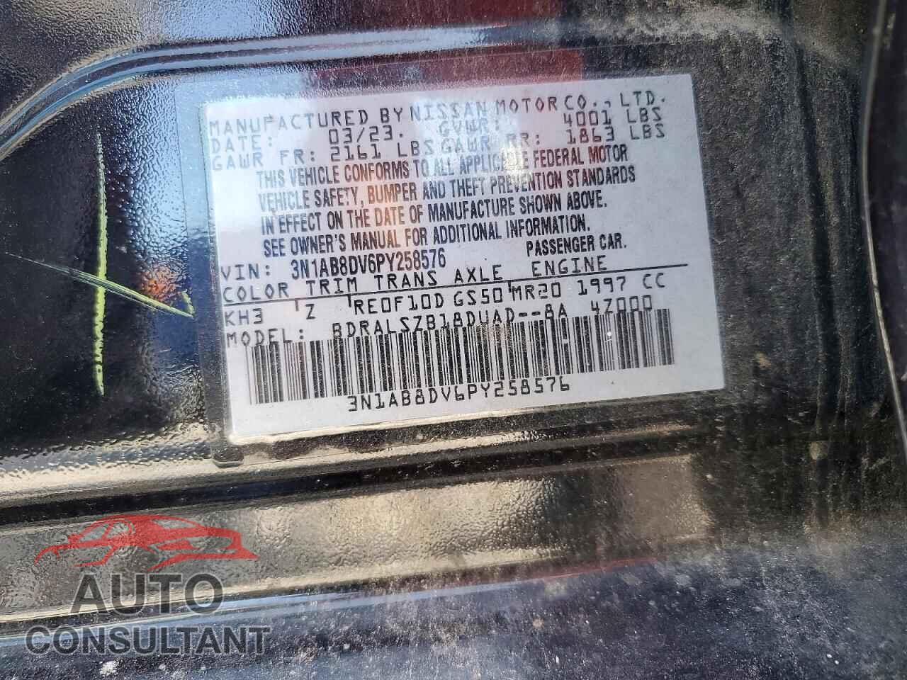 NISSAN SENTRA 2023 - 3N1AB8DV6PY258576