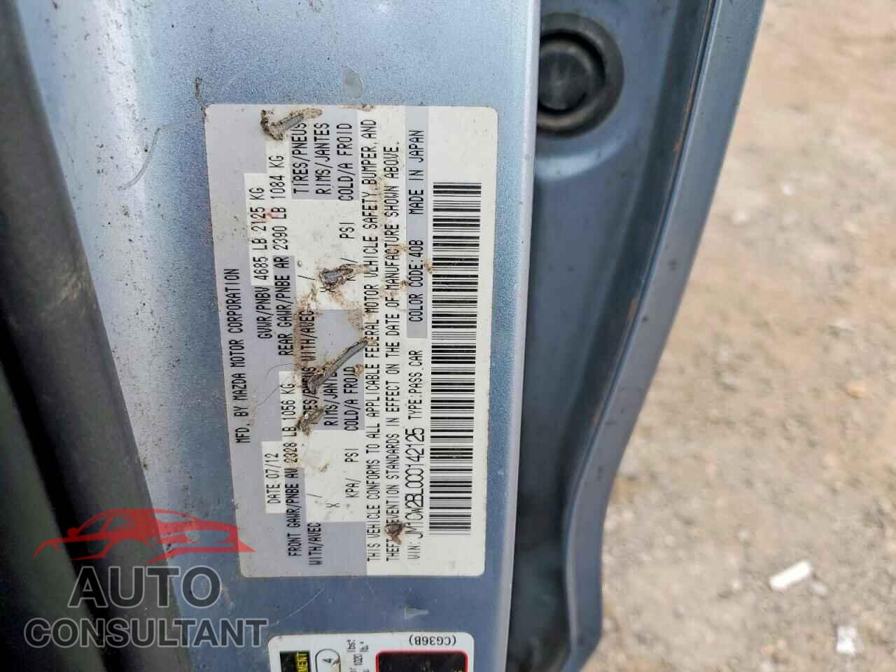 MAZDA 5 2012 - JM1CW2BL0C0142125