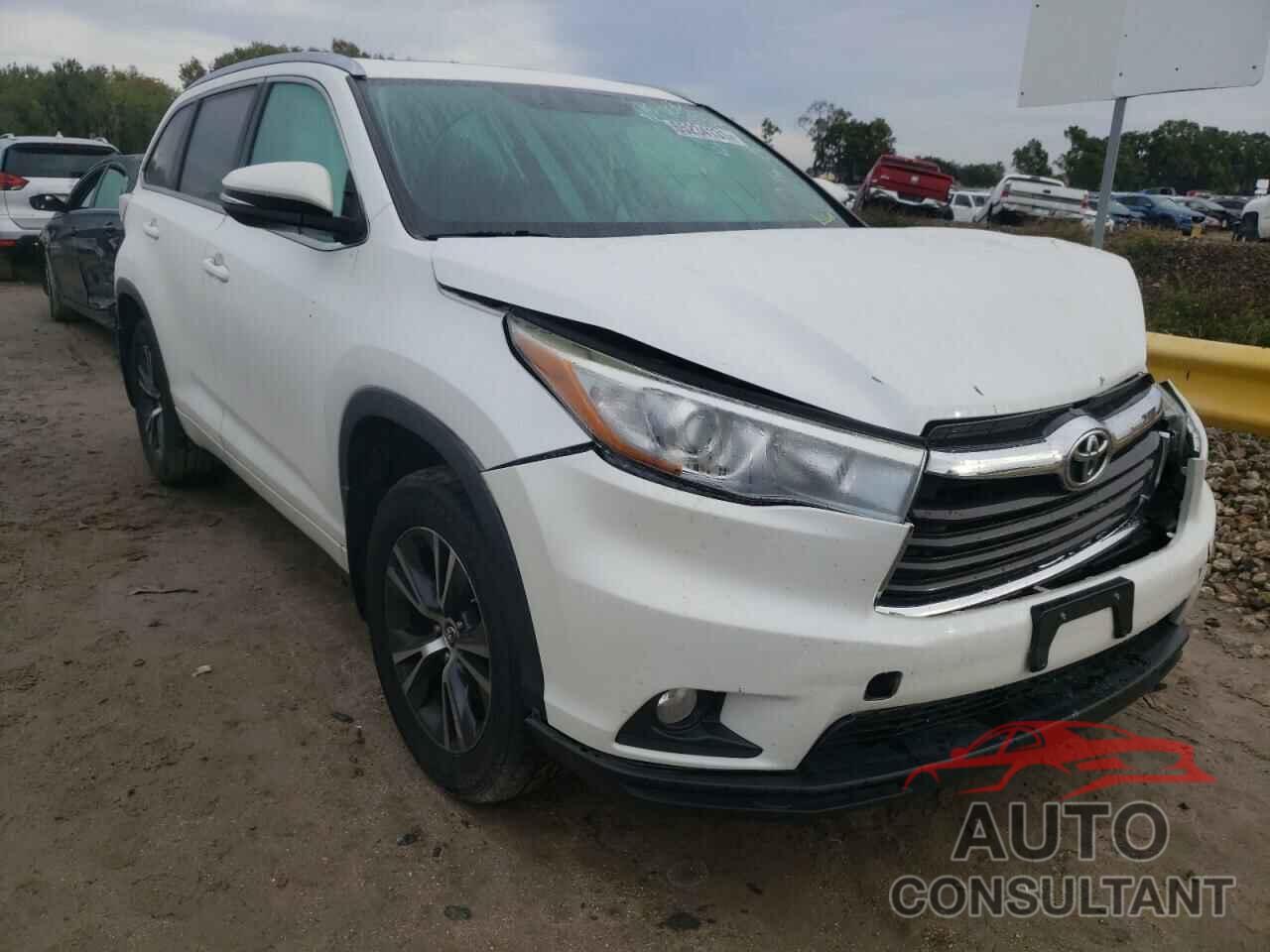 TOYOTA HIGHLANDER 2016 - 5TDJKRFH9GS228148