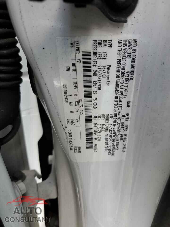 FORD FOCUS 2014 - 1FADP3F28EL132992