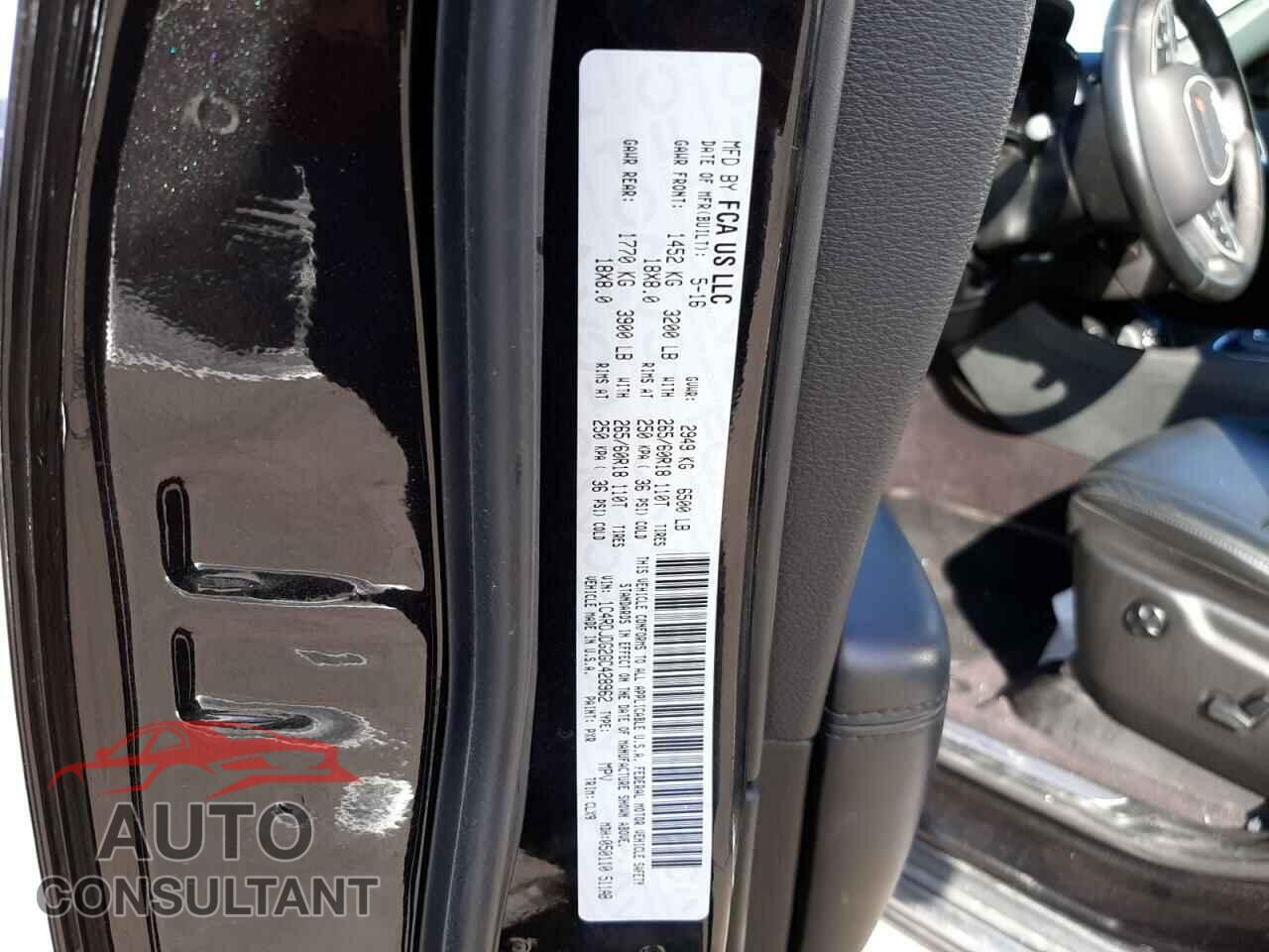 DODGE DURANGO 2016 - 1C4RDJDG2GC428962