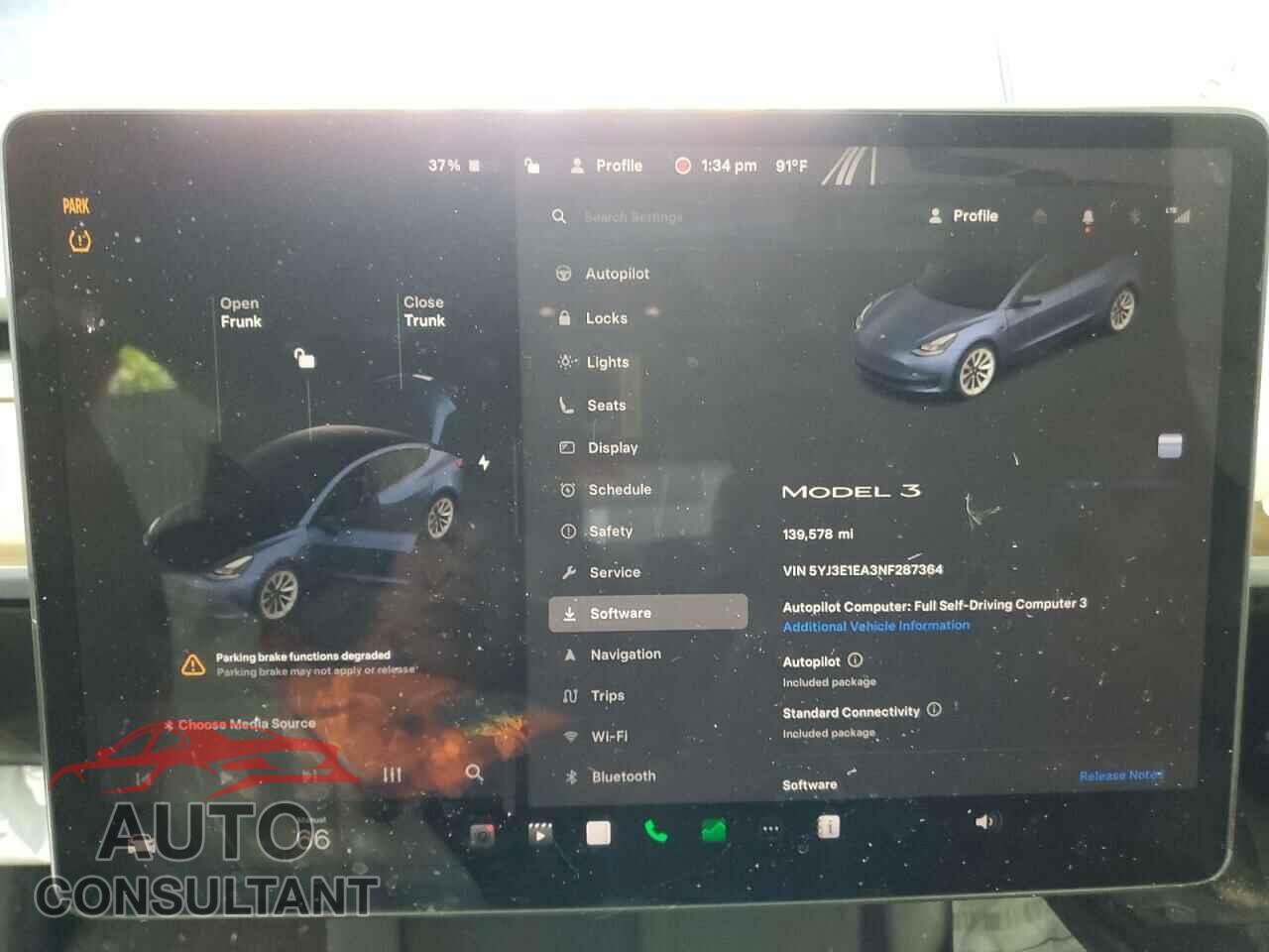 TESLA MODEL 3 2022 - 5YJ3E1EA3NF287364