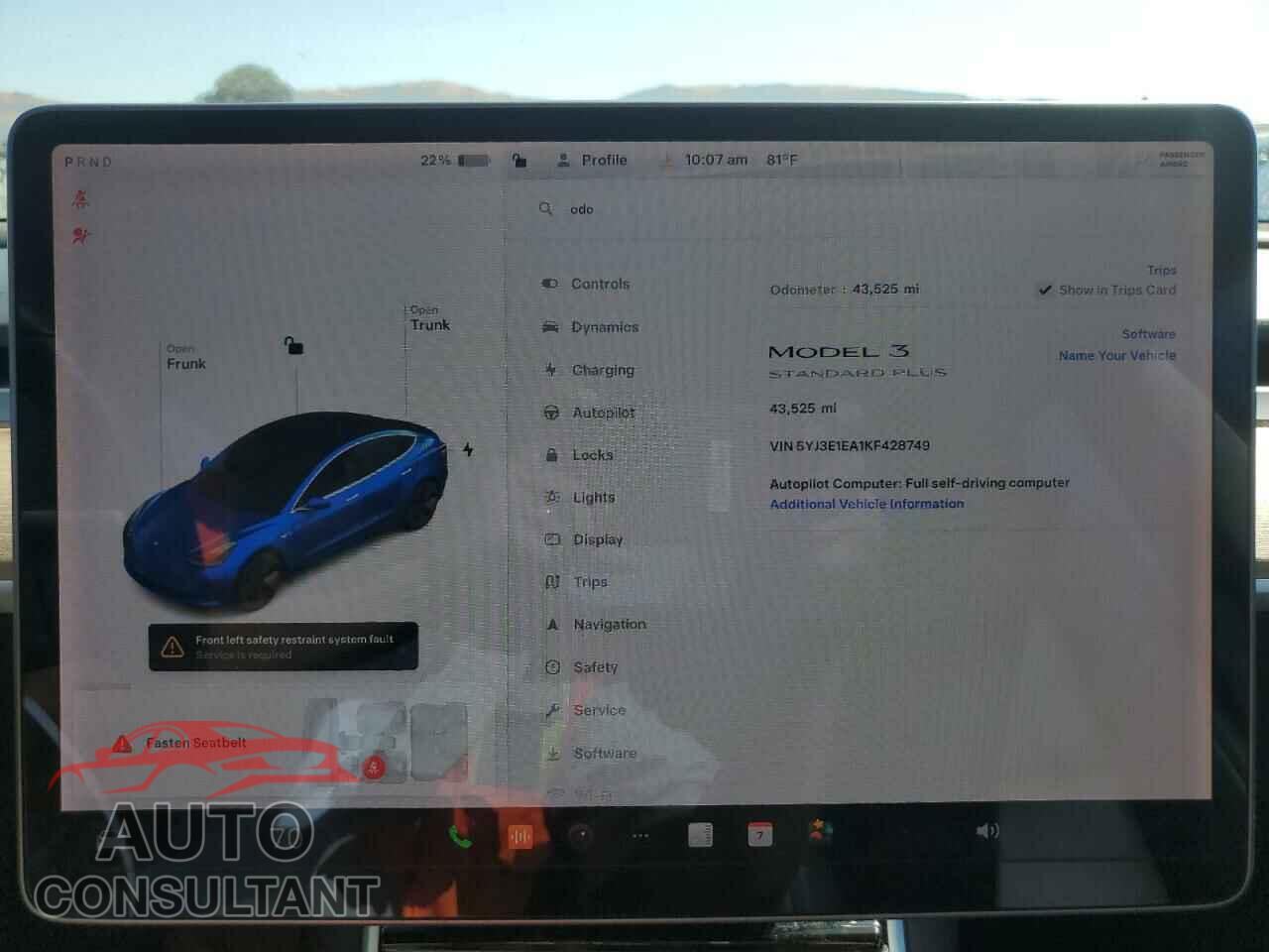 TESLA MODEL 3 2019 - 5YJ3E1EA1KF428749
