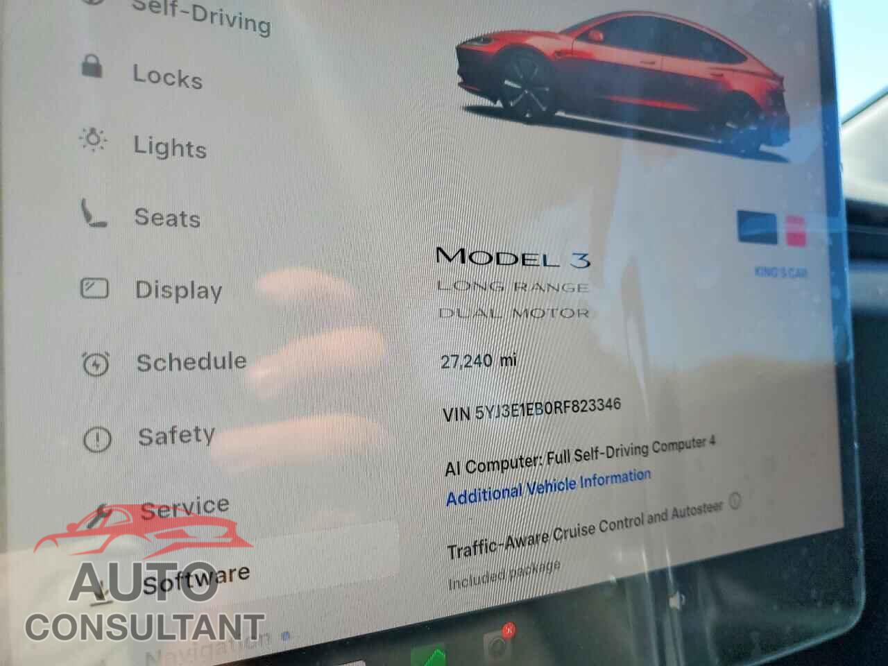 TESLA MODEL 3 2024 - 5YJ3E1EB0RF823346