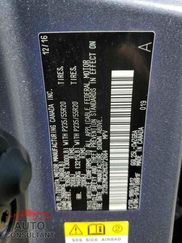 LEXUS RX350 2017 - 2T2BZMCA2HC072664
