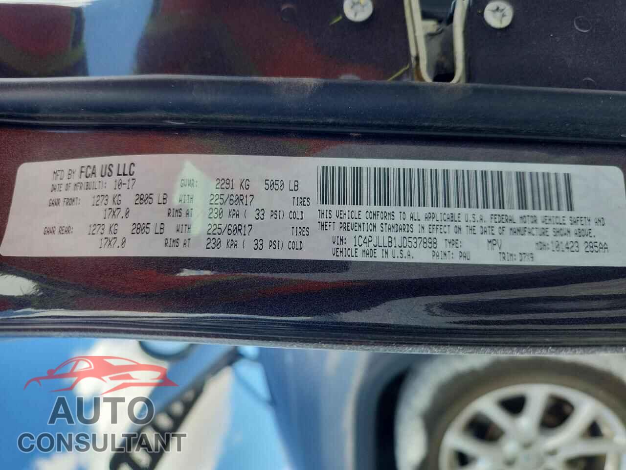 JEEP CHEROKEE 2018 - 1C4PJLLB1JD537898
