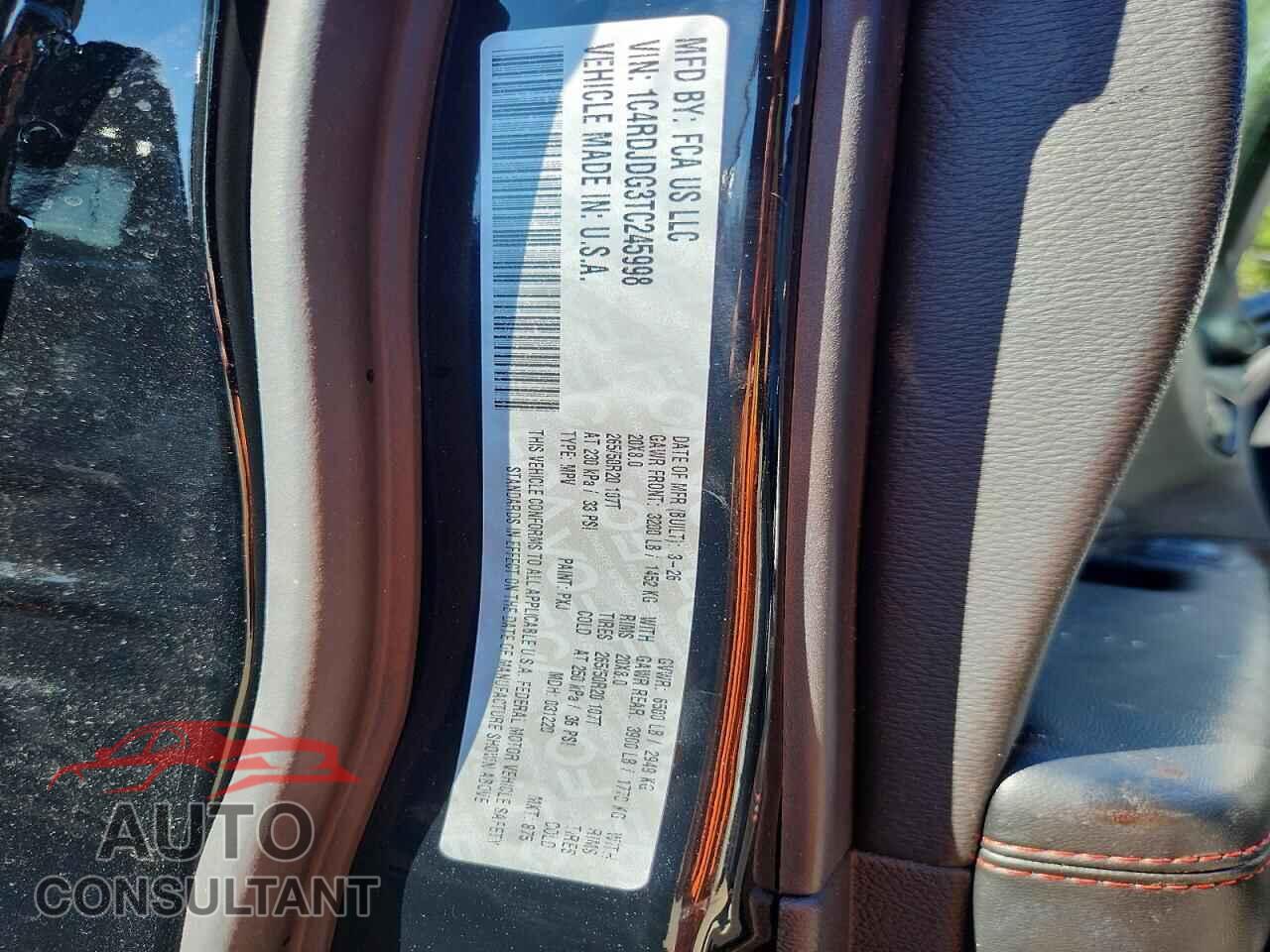 DODGE DURANGO 2026 - 1C4RDJDG3TC245998