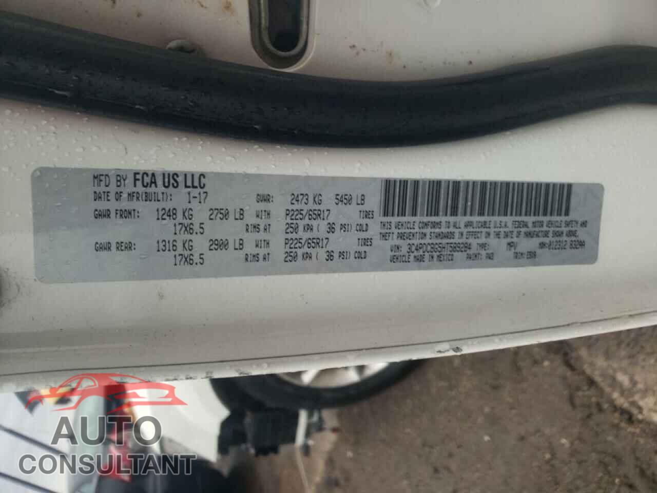 DODGE JOURNEY 2017 - 3C4PDCBG5HT589284