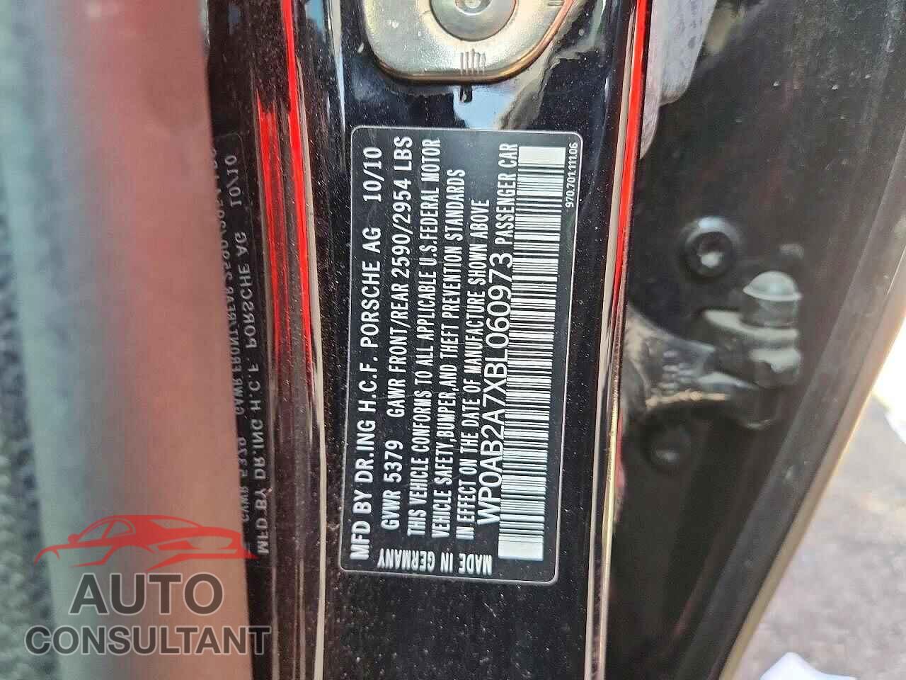 PORSCHE PANAMERA 2011 - WP0AB2A7XBL060973