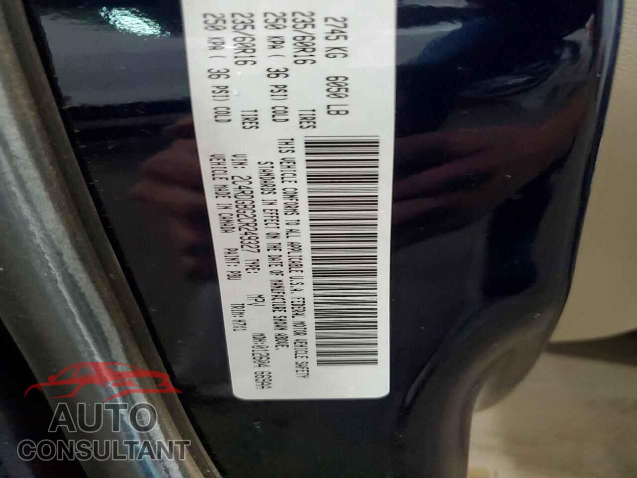 DODGE CARAVAN 2012 - 2C4RDGBG2CR249327