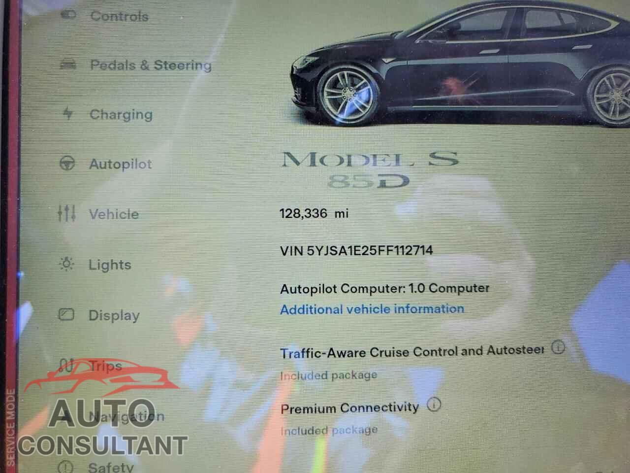 TESLA MODEL S 2015 - 5YJSA1E25FF112714